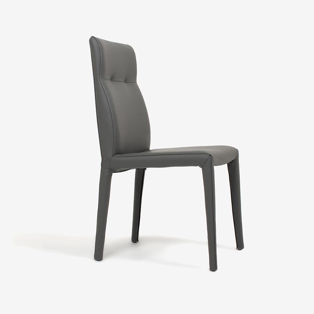 cattelan italia (カッテラン・イタリア) ダイニングチェア「アガサフレックス」革 スモーク色【次回入荷未定】