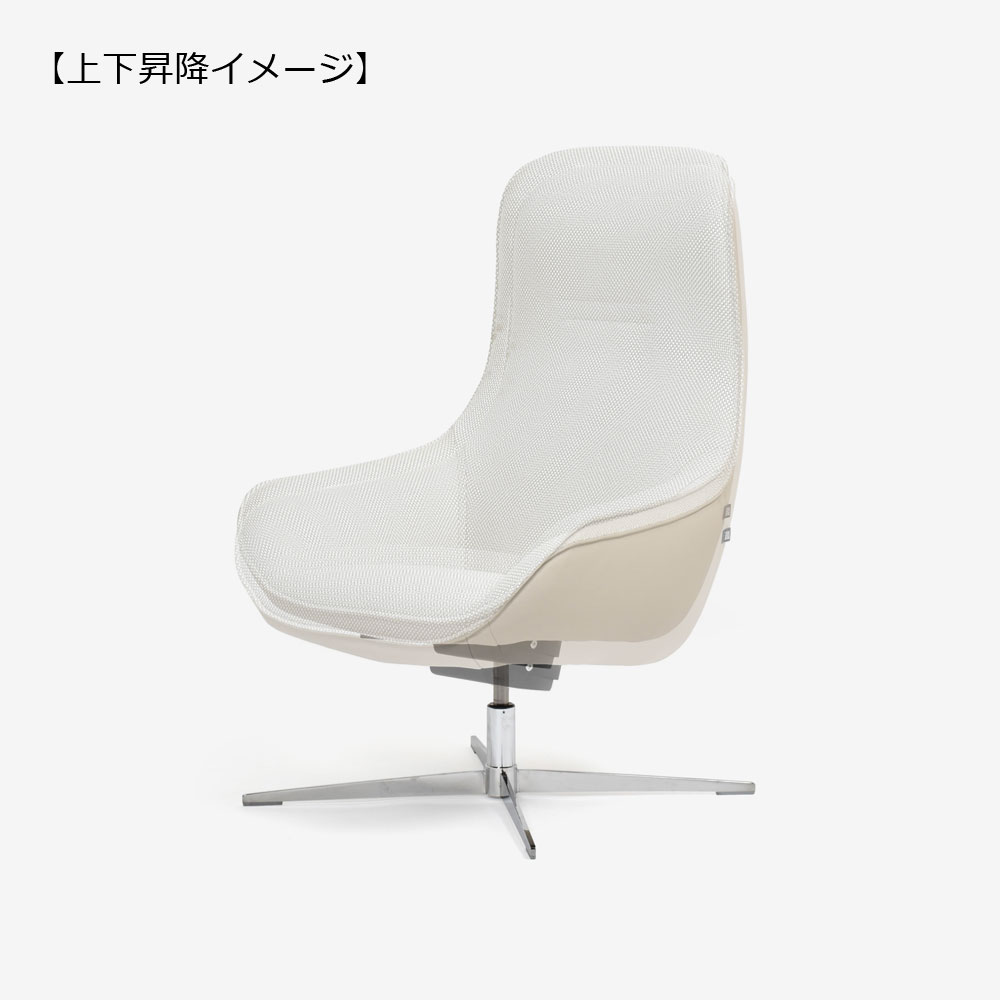 ROLF BENZ(ロルフベンツ)アームチェア「メグ」布#24.510 シルクグレー色/革#38.100アイボリー