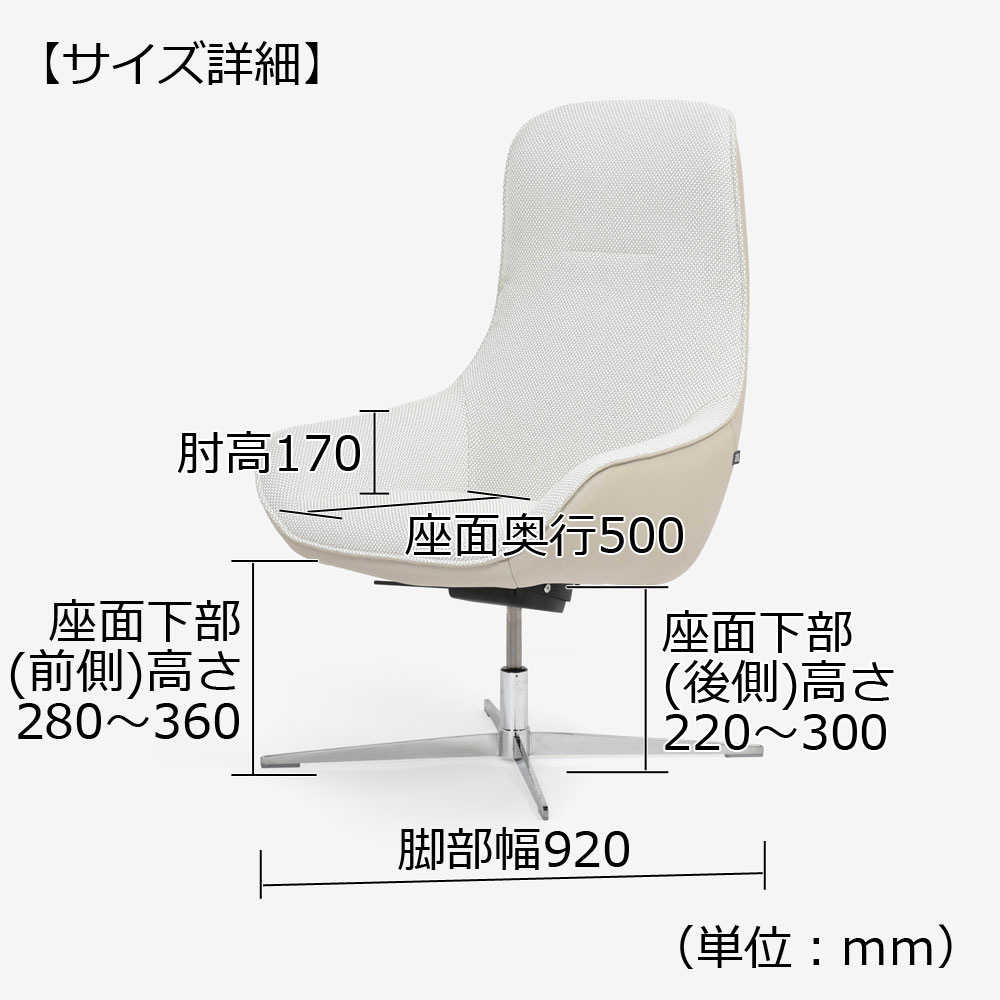 ROLF BENZ(ロルフベンツ)アームチェア「メグ」布#24.510 シルクグレー色/革#38.100アイボリー