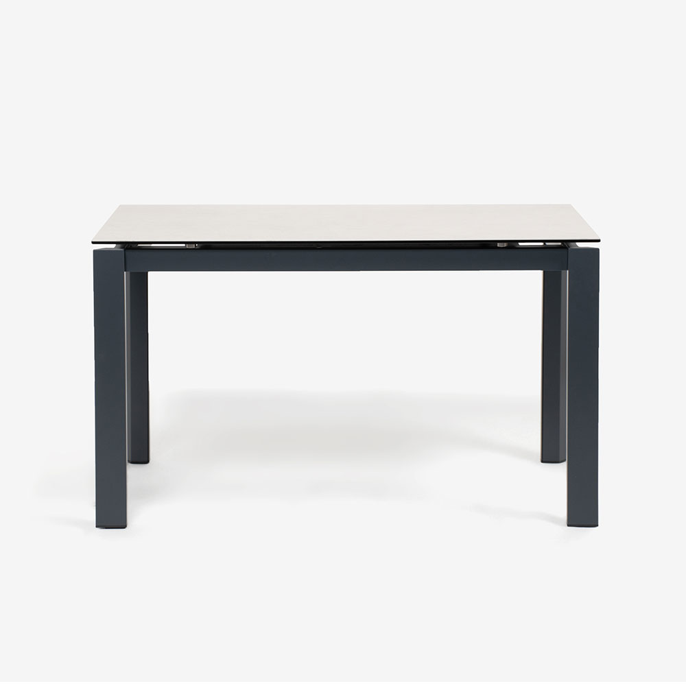 Calligaris(カリガリス)伸長式ダイニングテーブル「Duca CS4089」幅130-190cm 天板セラミック:ソルトホワイト/脚部スチール:マットグレー