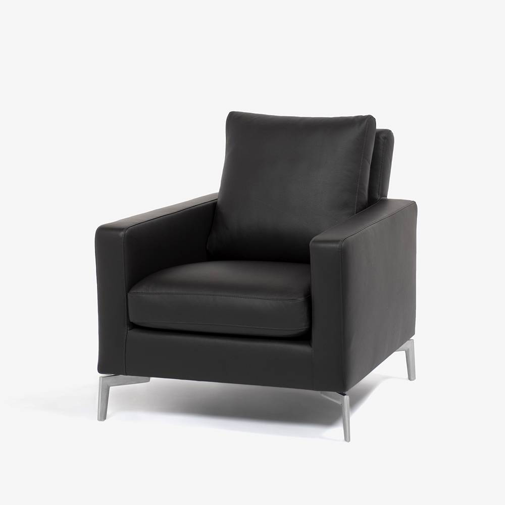 erba(エルバイタリア)アームチェア「ベラビスタ」革ダークブラウン色 #A ARREDO5029【お手入れキットの特典付き】