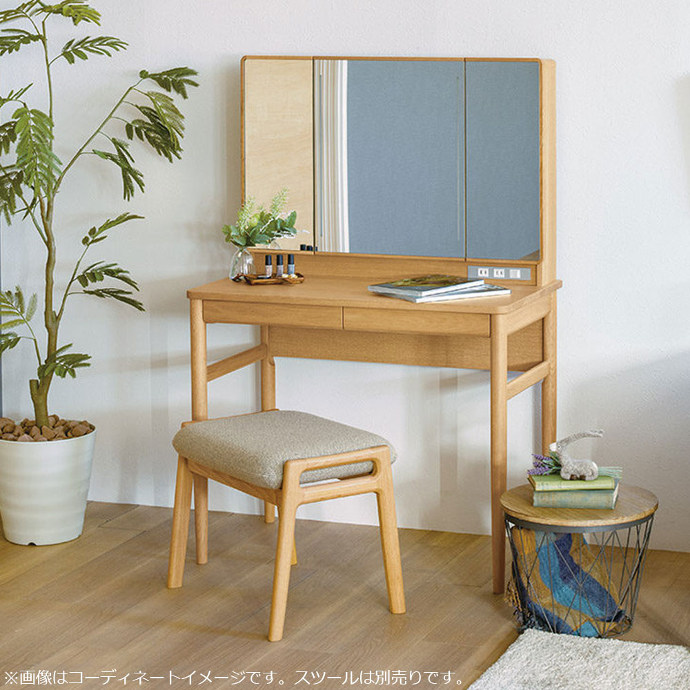 浜本工芸　ドレッサー「No.8000・No.8004・No.8008」オーク材 全3色 ※椅子別売［No.8000］