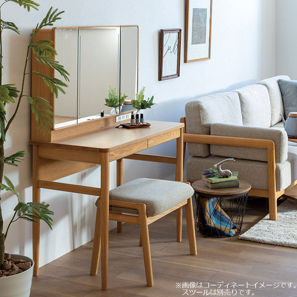 浜本工芸　ドレッサー「No.8000・No.8004・No.8008」オーク材 全3色 ※椅子別売［No.8000］
