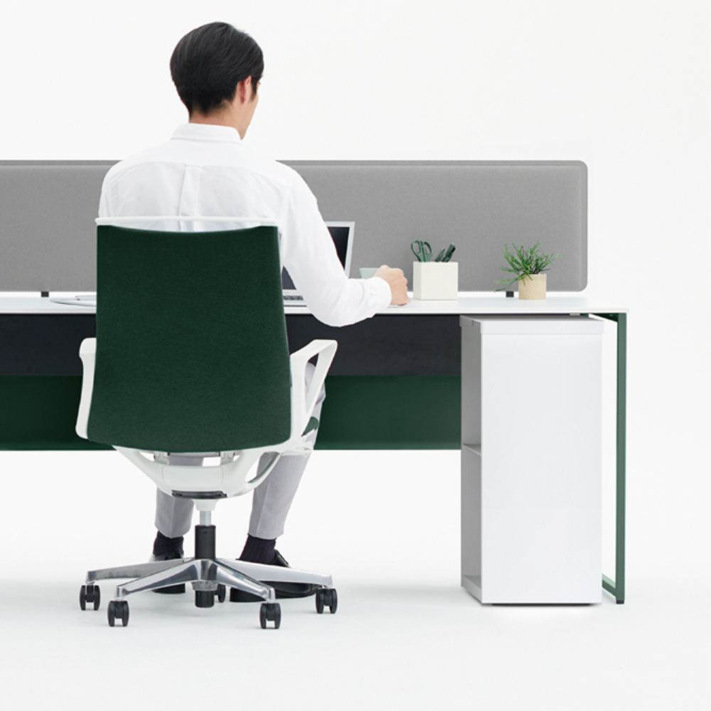 デスクワゴン「SOLISTE ソリスト DD33AA」奥行60cm用　全2色【受注生産品】okamura(オカムラ)