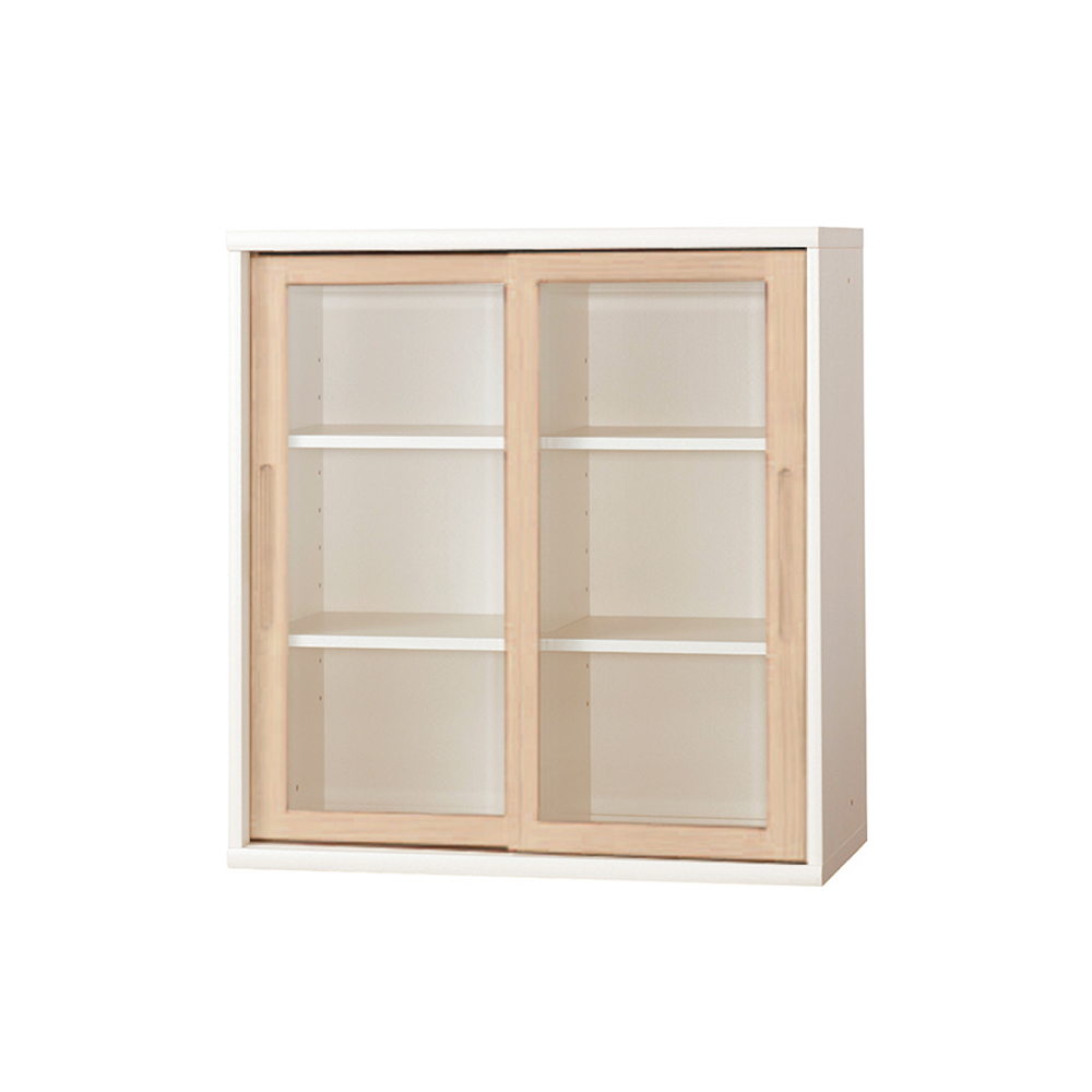 小島工芸 書棚「ニューオファー NOF-90 引戸」ガラス扉 幅90cm 全4色【セール対象品のため5%OFF】