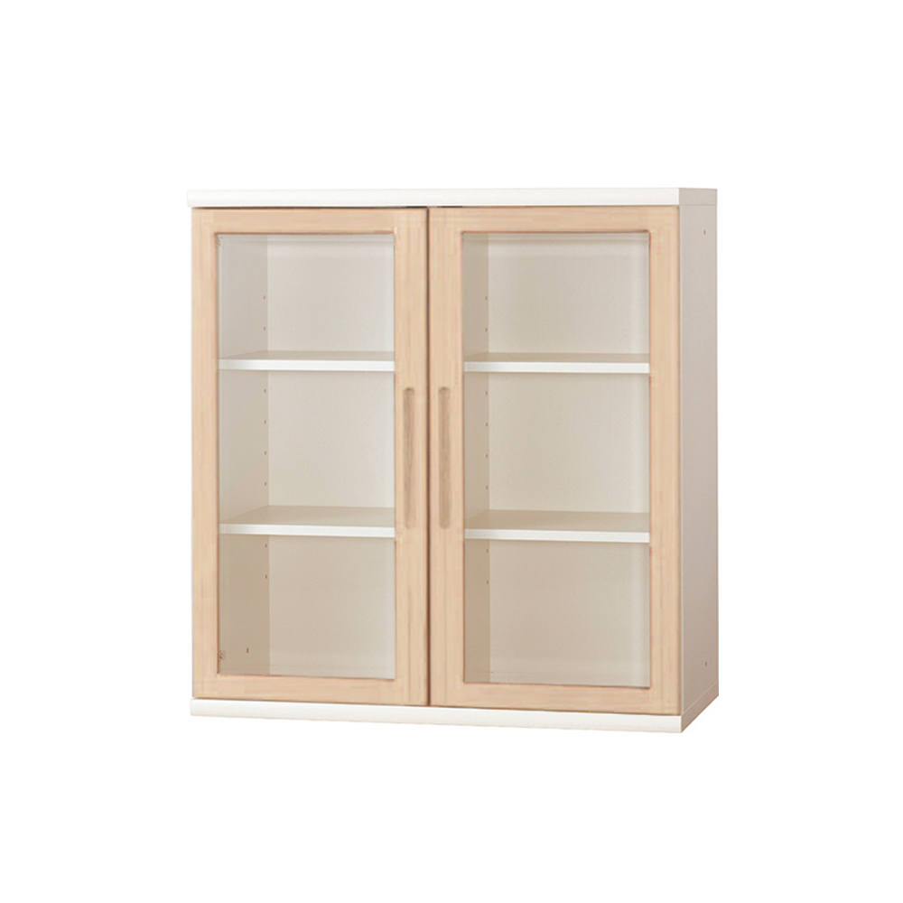 小島工芸 書棚「ニューオファー NOF-90 開戸」ガラス扉 幅90cm 全4色【セール対象品のため5%OFF】