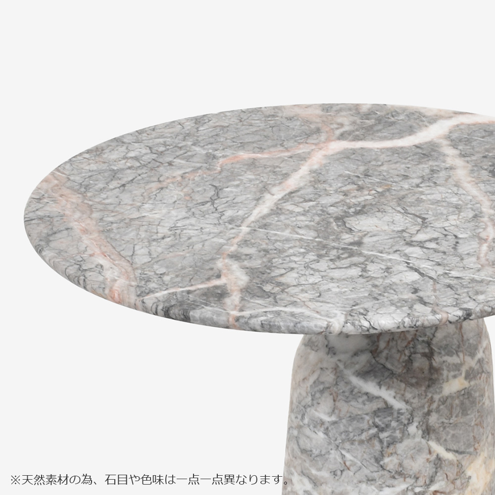 PoltronaFrau(ポルトローナ・フラウ)サイドテーブル「Ilary イラリー 52」丸52cm 大理石フィオールディペスコ