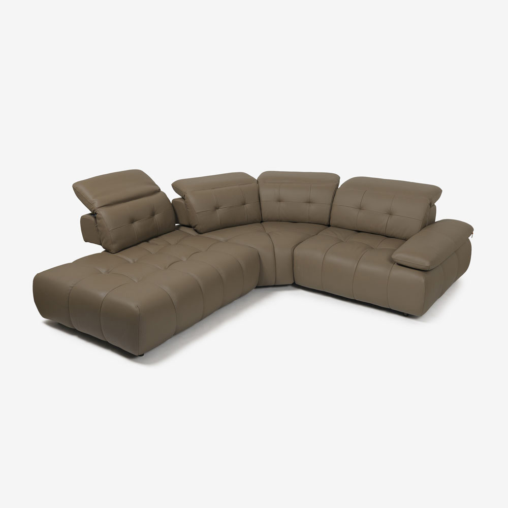 CORIUM(コリウム)コーナーカウチソファ3点セット 向って左カウチ「ヴァロ model.COR-A6351」革#CO-JRY513E パインバーク色