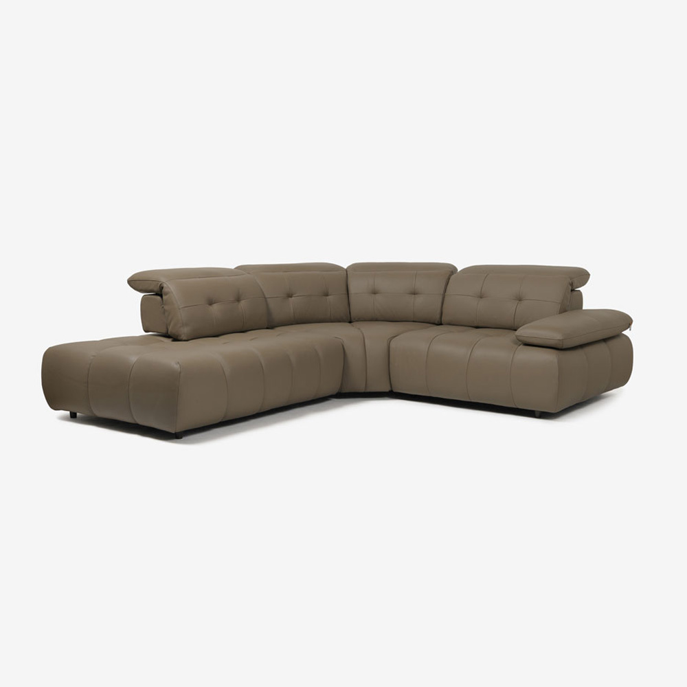 CORIUM（コリウム）コーナーカウチソファ3点セット 向って左カウチ「ヴァロ model.COR-A6351」革#CO-JRY513E パインバーク色