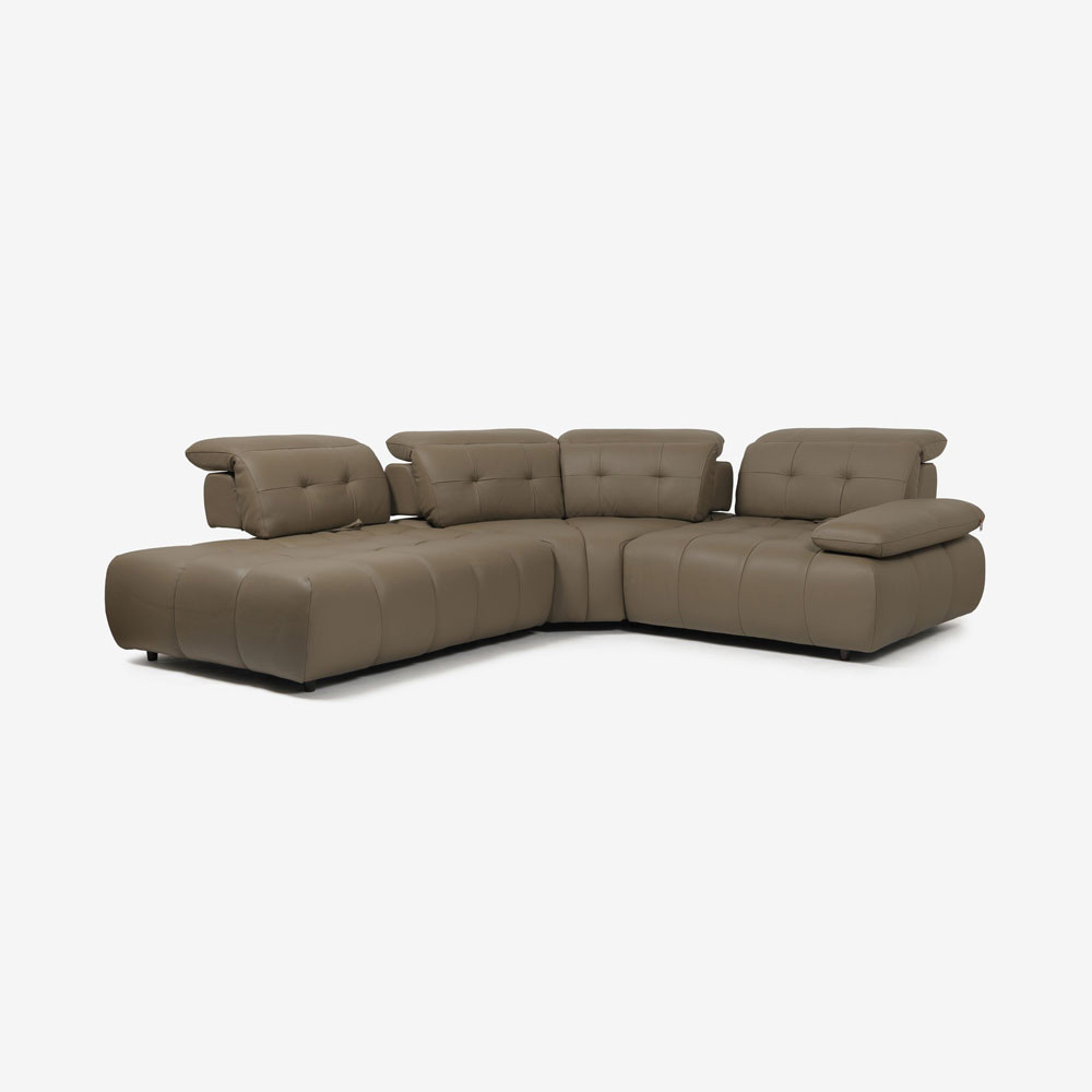 CORIUM(コリウム)コーナーカウチソファ3点セット 向って左カウチ「ヴァロ model.COR-A6351」革#CO-JRY513E パインバーク色