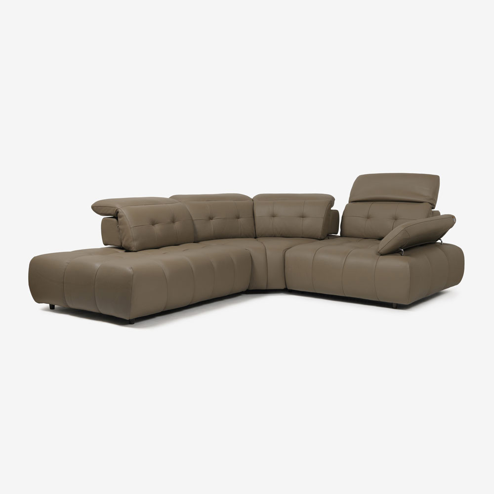 CORIUM(コリウム)コーナーカウチソファ3点セット 向って左カウチ「ヴァロ model.COR-A6351」革#CO-JRY513E パインバーク色