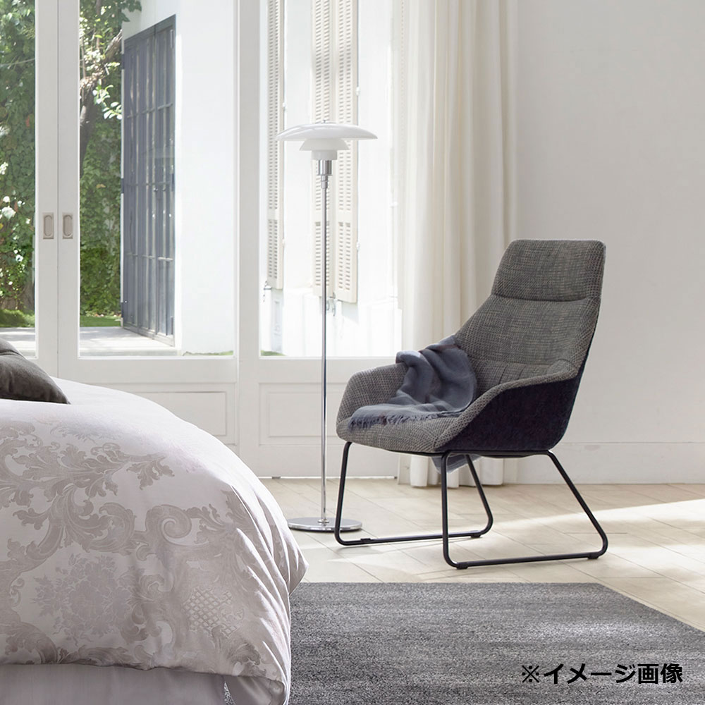 ラウンジチェア「OP13(オプティオ13)ハイタイプ」布#3クレオGR/#2リップルNV【受注生産品】