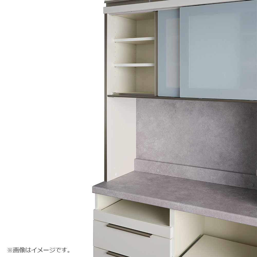 Pamouna(パモウナ)オープンボード「IDA-1202R」幅120cm 奥行50cm 高さ197.5cm ハイカウンター 家電収納下オープンタイプ 全3色