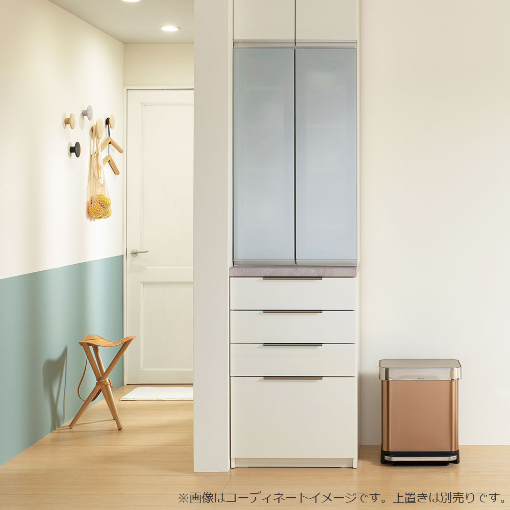 Pamouna(パモウナ)ダイニングボード「IDA-S600K」幅60cm 奥行44.5cm 高さ197.5cm 上台開き扉・下台引出しタイプ 全3色