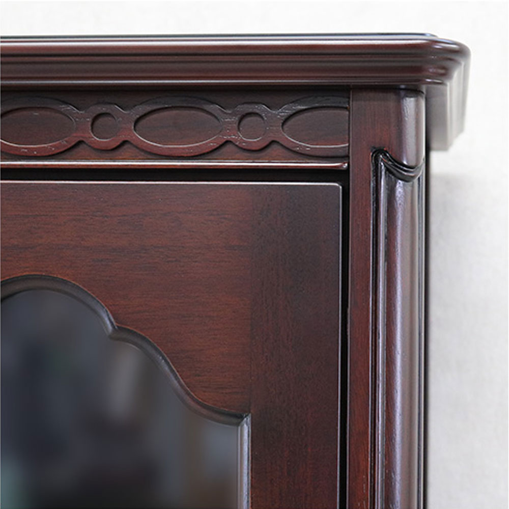 キャビネット「フルール72 DM」幅72cm マホガニー材ダークブラウン色【セール対象品のため5%OFF】