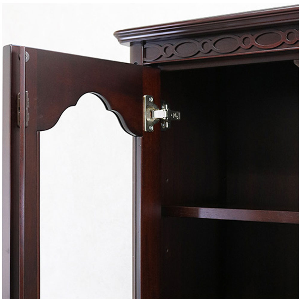 キャビネット「フルール72 DM」幅72cm マホガニー材ダークブラウン色【セール対象品のため5%OFF】