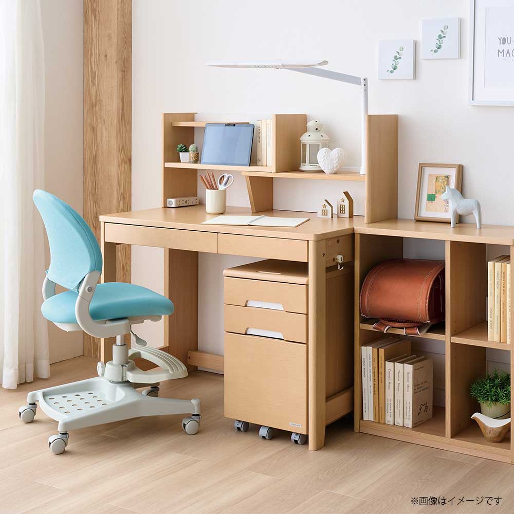 学習デスク「ミニマル MDF」デスク+マルチラック 幅100cm ウォールナット色