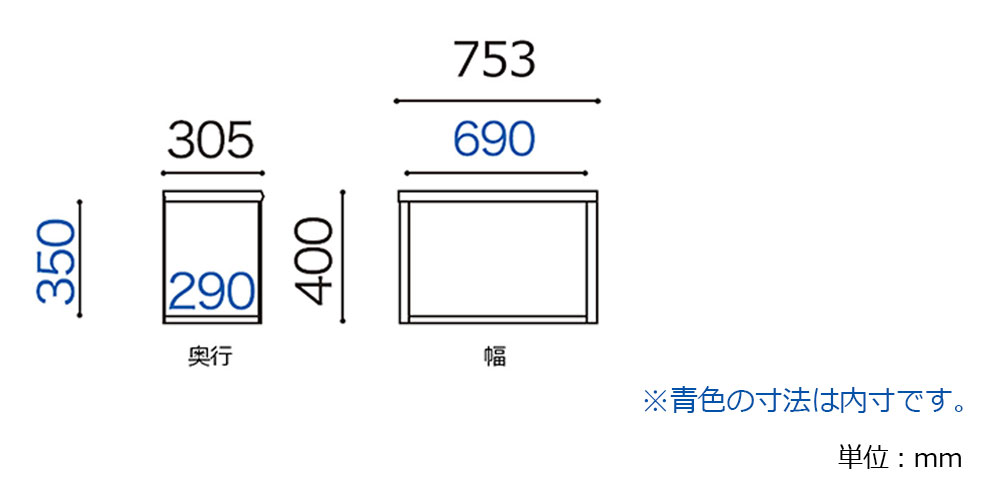 サイズ詳細 「Nアコード」上置き75A