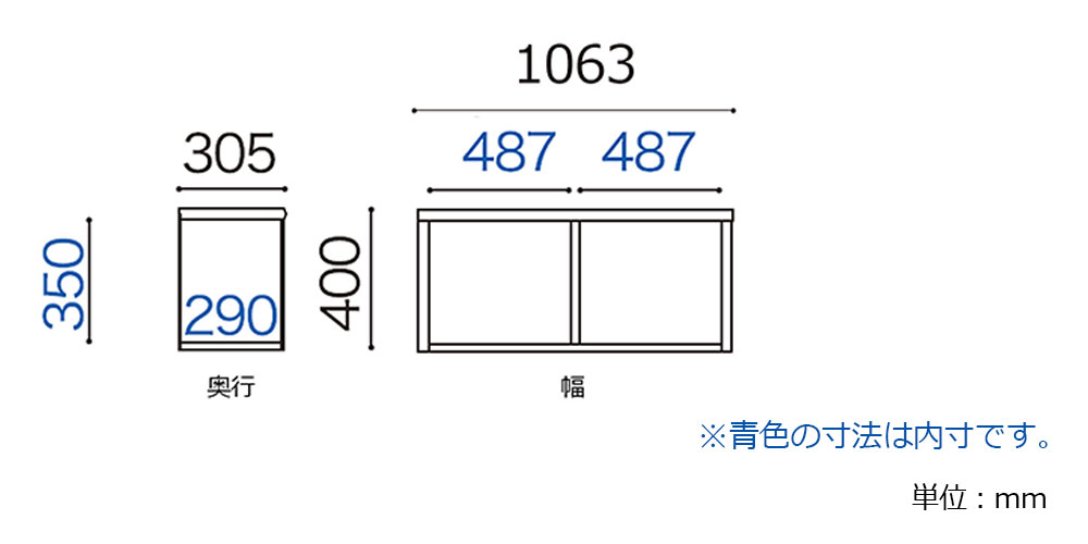サイズ詳細 「Nアコード」上置き105A