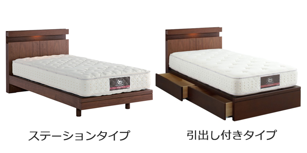 ステーションタイプと引出し付きタイプ