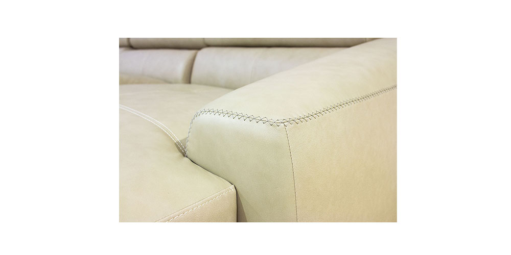 電動リクライニング カウチソファ「L/S RELAX-62」 革 ブラック色 #J-023C　可動式ヘッドレスト