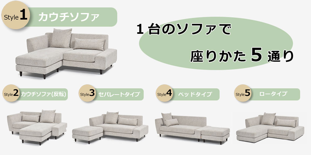 5通りの座り方