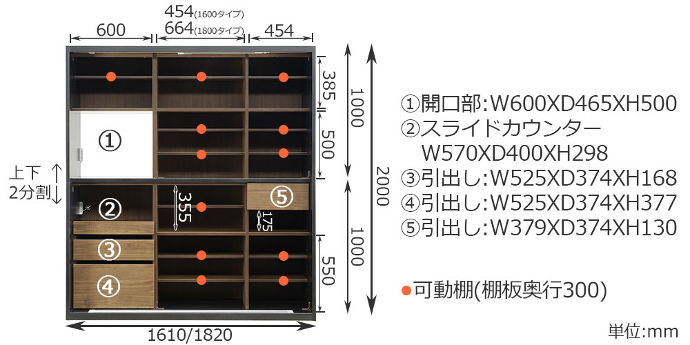 収納のサイズ