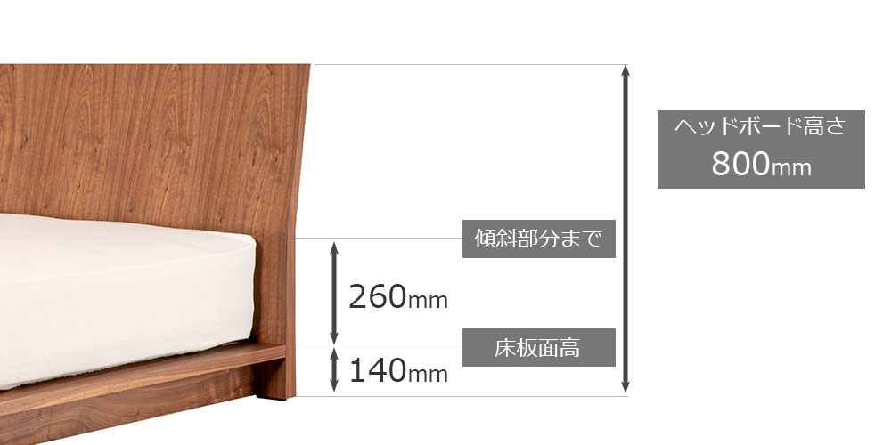 ベッドフレーム グランドヴェールの仕様画像