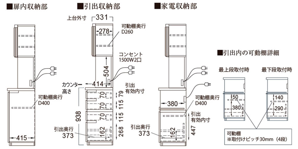 CPA-S1400Rの側面図