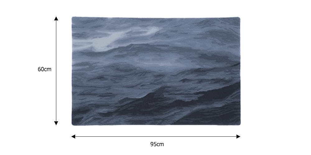 玄関マット「UMI」幅95&times;奥60cm  XSサイズ ダークグレー