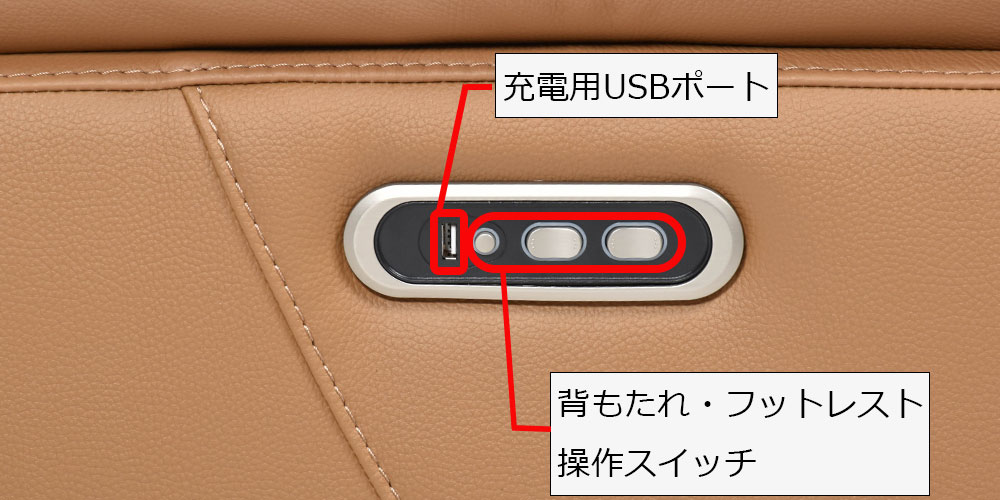 「ルージアKD SD-455B」の操作用スイッチ