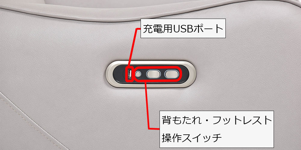 「ルガーノKD SD-482」の操作用スイッチ