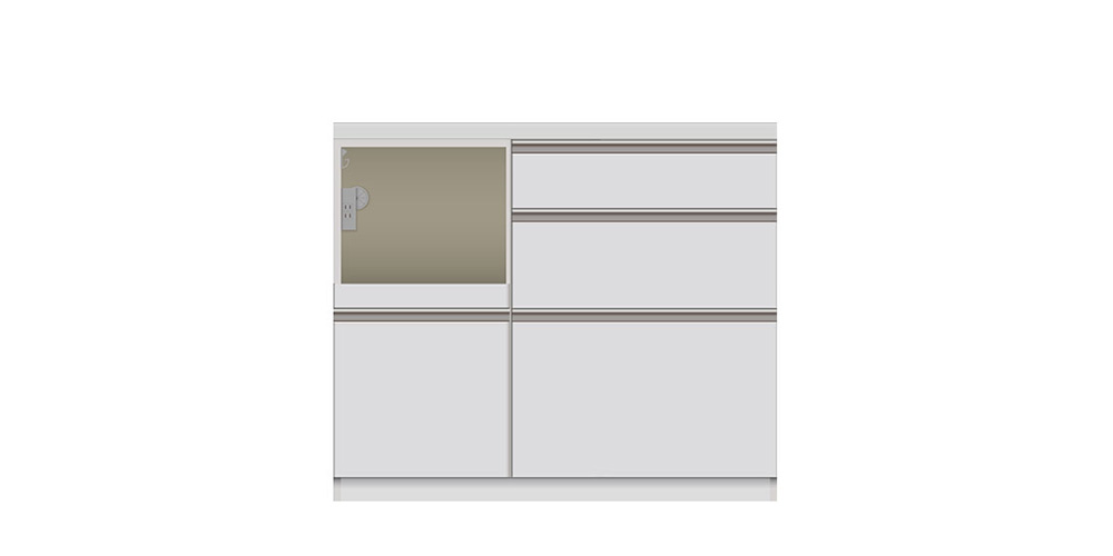 キッチンカウンター「KJ」レギュラーカウンター 家電収納向かって左