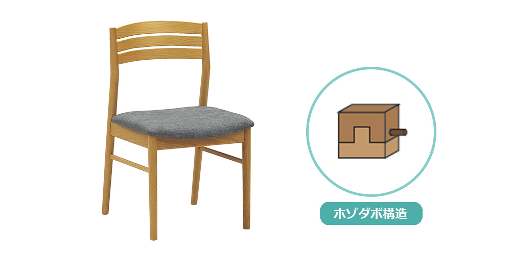 丈夫で軽量な造り（ホゾダボ構造）