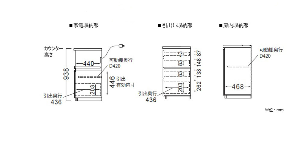 AL-1600RPL下台側面内寸図