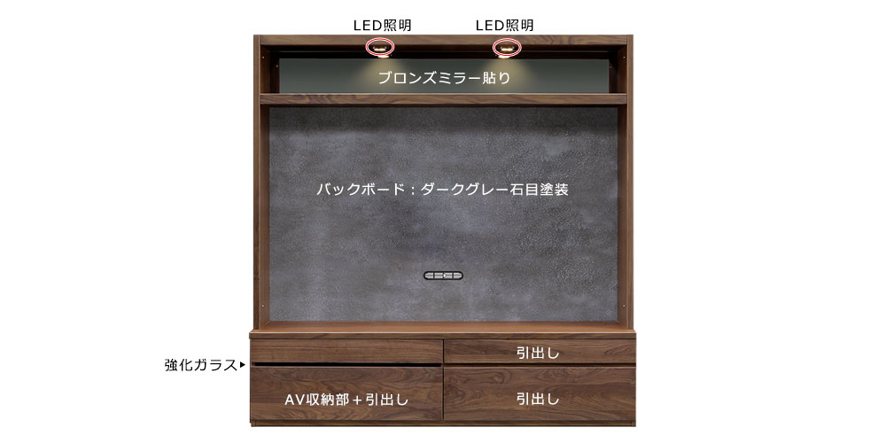 テレビボード「ピエドラ」幅180cm