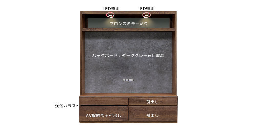 テレビボード「ピエドラ」幅160cm