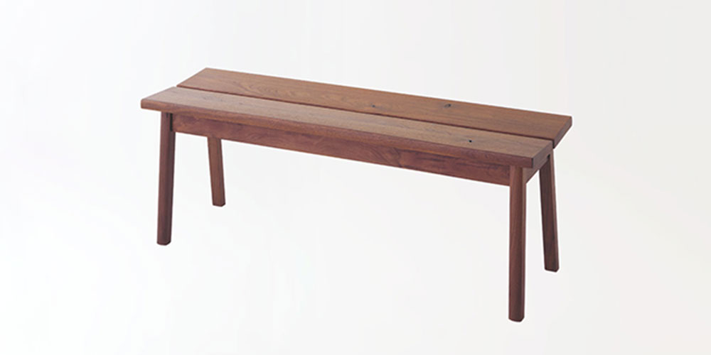 【メイン画像】ベンチ　森のことばWalnut「SW661」幅119cm ウォールナット材（節入り）WA色」ウォールナット WA色
