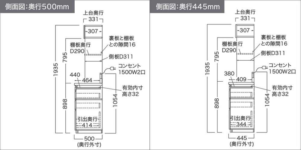 サイズ詳細【側面図】