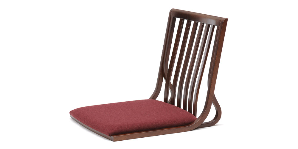 秋田木工「座椅子93」斜め横から見た画像