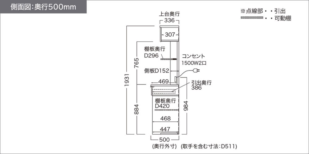 NW-602R側面図