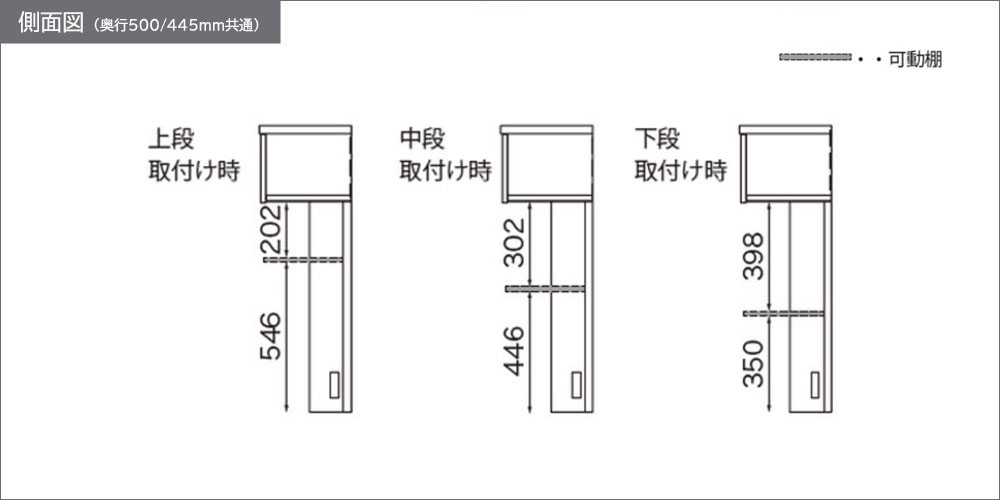 NWシリーズ家電タワー可動棚詳細