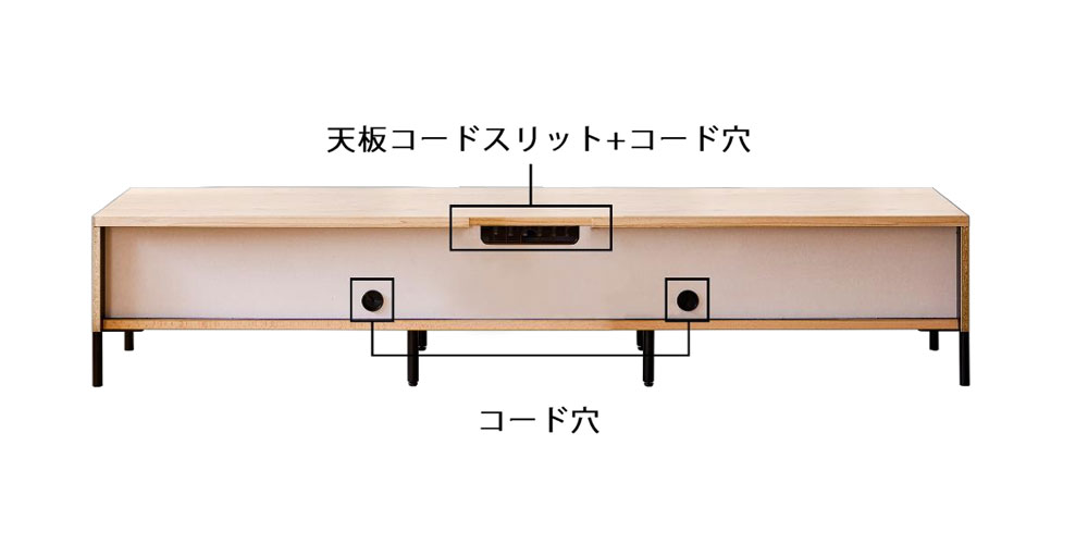 配線がしやすいテレビ裏