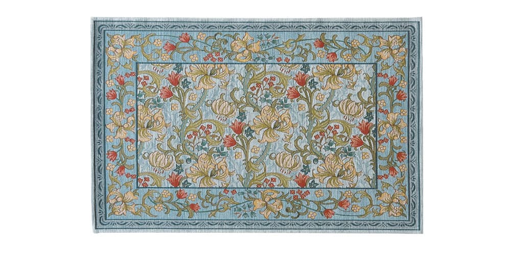 マット「ゴールデンリリーマイナー」ブルーの60x90cm