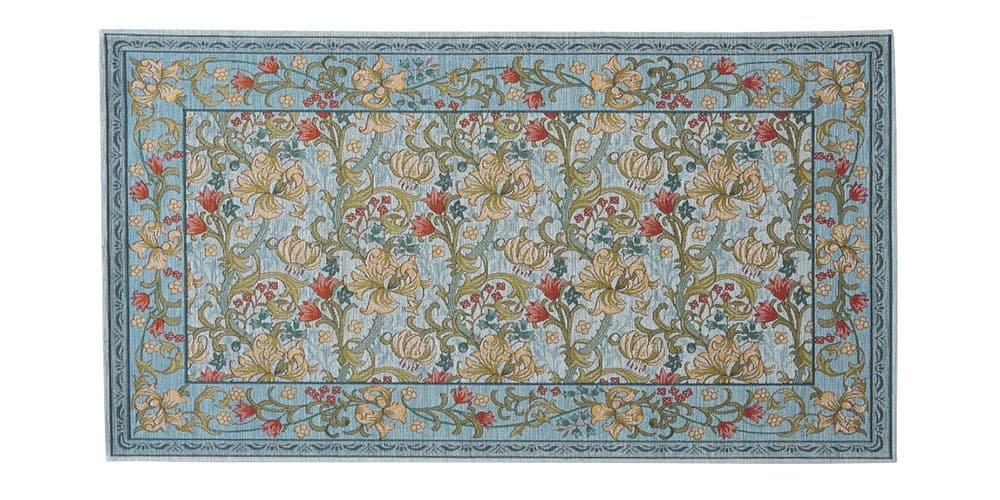 マット「ゴールデンリリーマイナー」ブルーの67x120cm