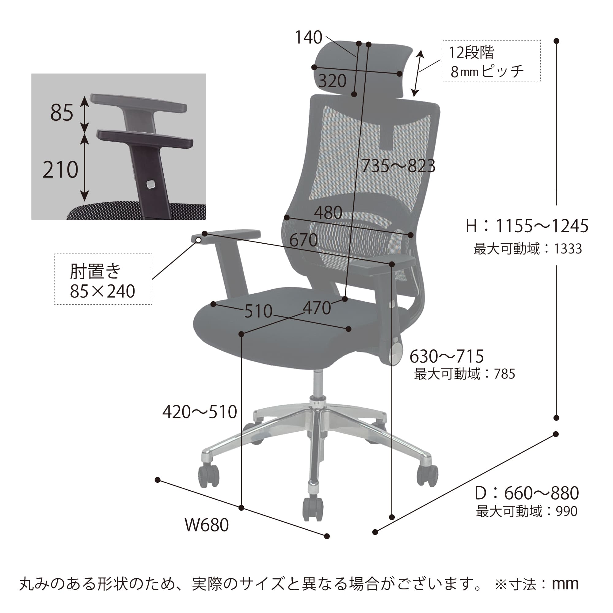 JG3サイズ詳細