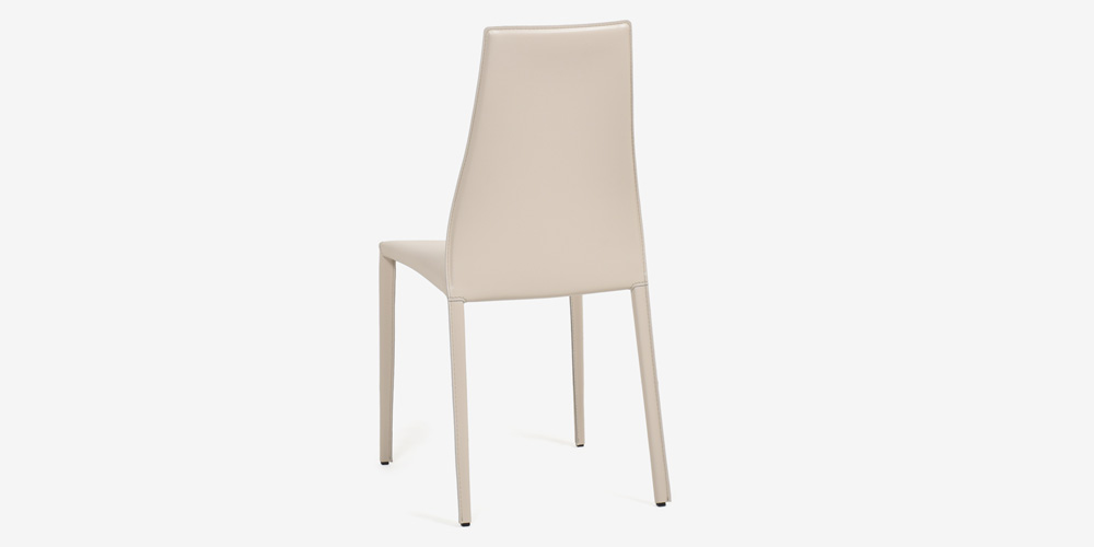 Calligaris(カリガリス)ダイニングチェア「Aida CS1484」革ベージュ色 背面カット