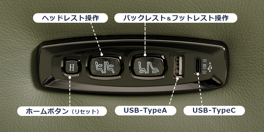 備え付けコントロールスイッチの画像