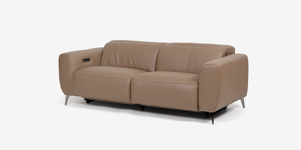 電動リクライニングソファ「L/S Motion 82（エルエスモーション82）」革#J-RY/S-586E フォーン色の斜め正面