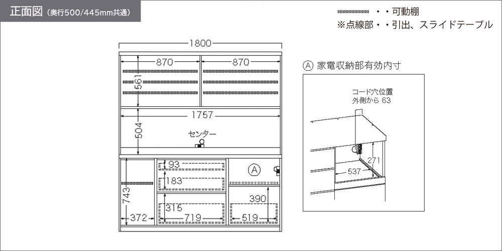 RLH-1800R正面図